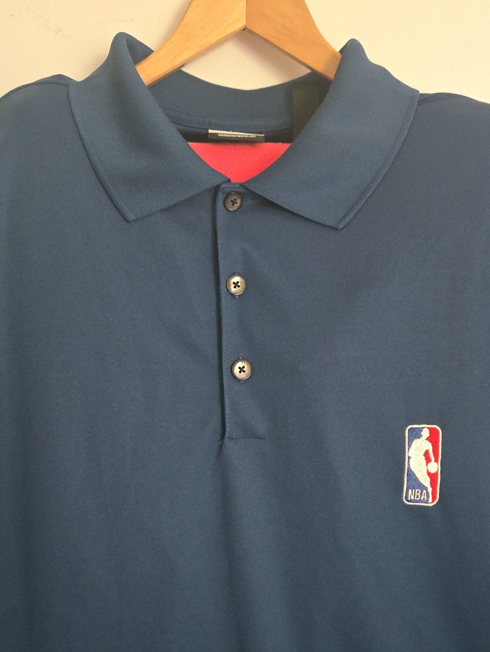 Nike Golf NBA Dark Blue Polo with Red and White Logo